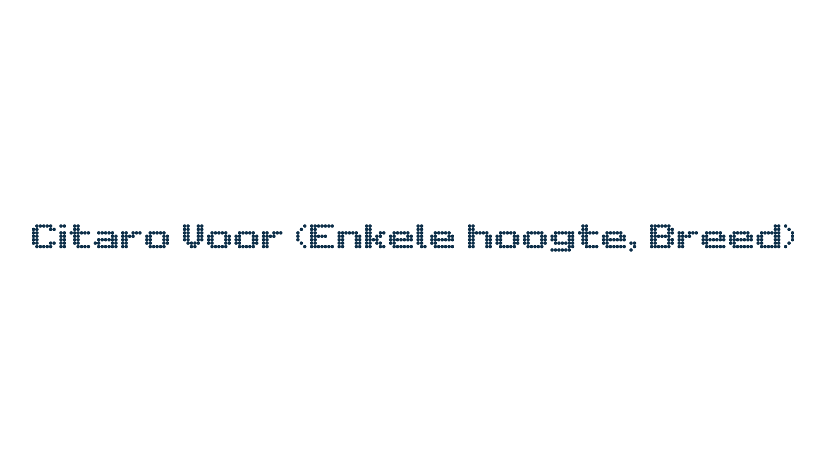 Citaro Voor (Enkele hoogte, Breed), techno lcd sci-fi font preview