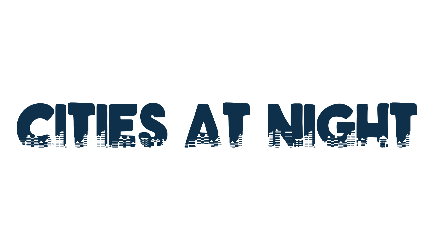 Cities at Night, fancy decorative font preview