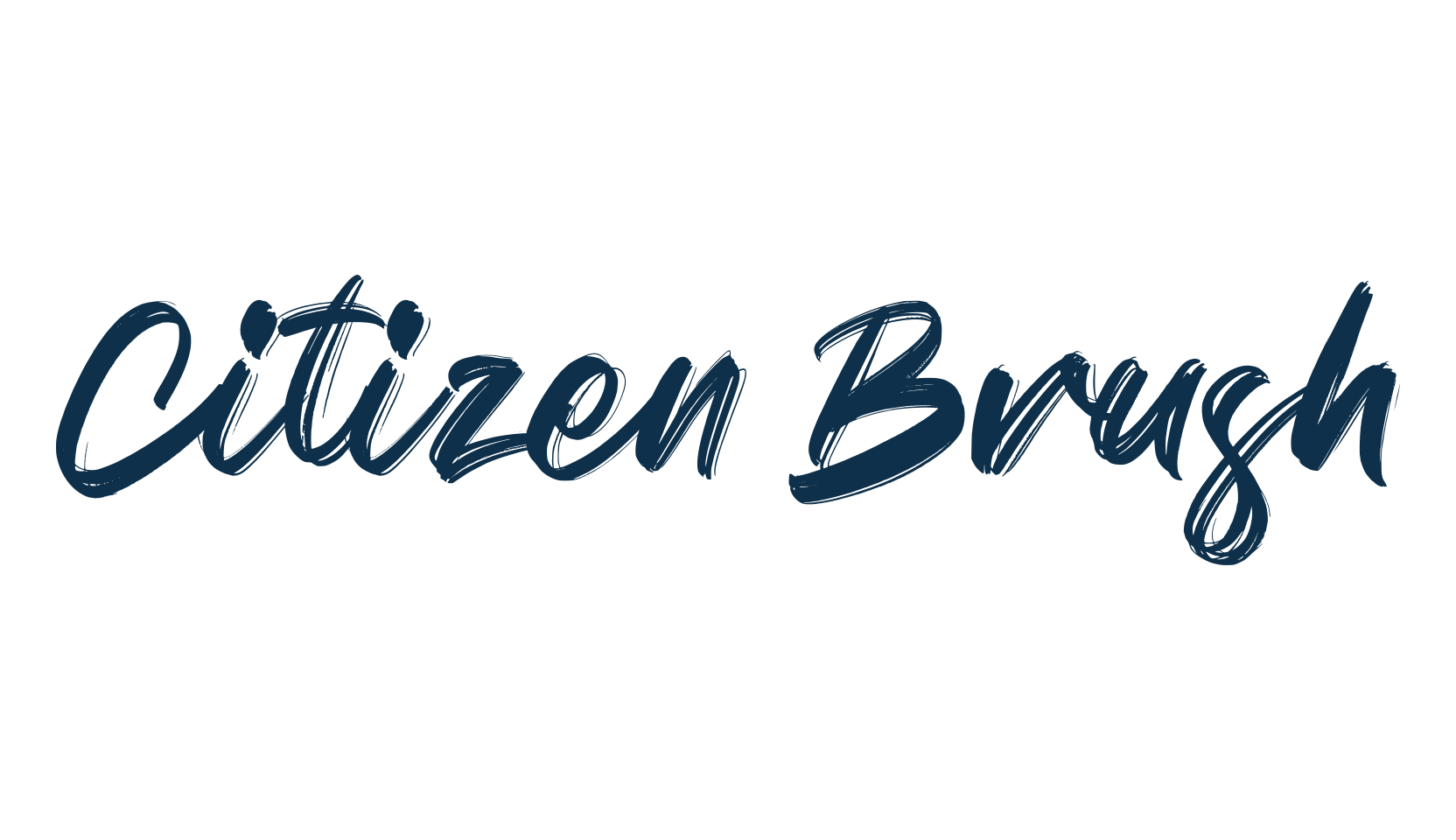 Citizen Brush, brush font preview