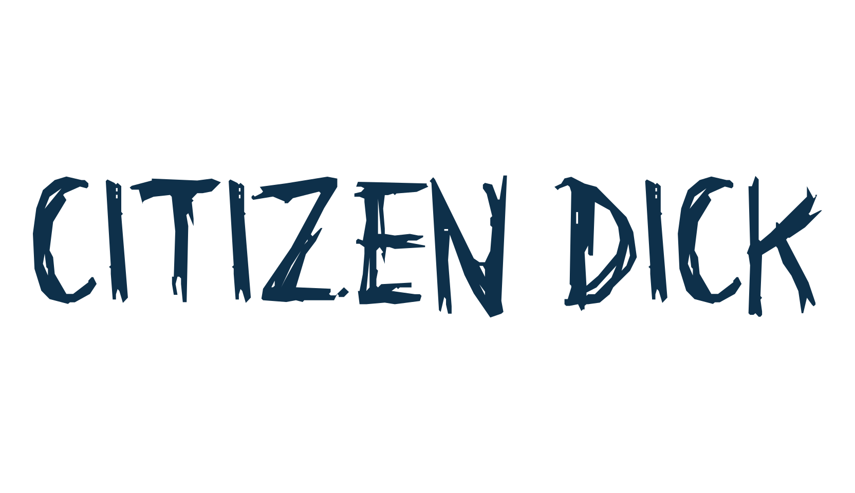 Citizen Dick, trash font preview