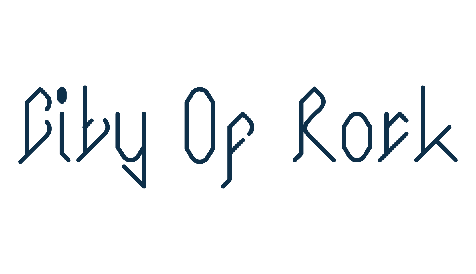 City Of Rock, fancy various decorative font preview