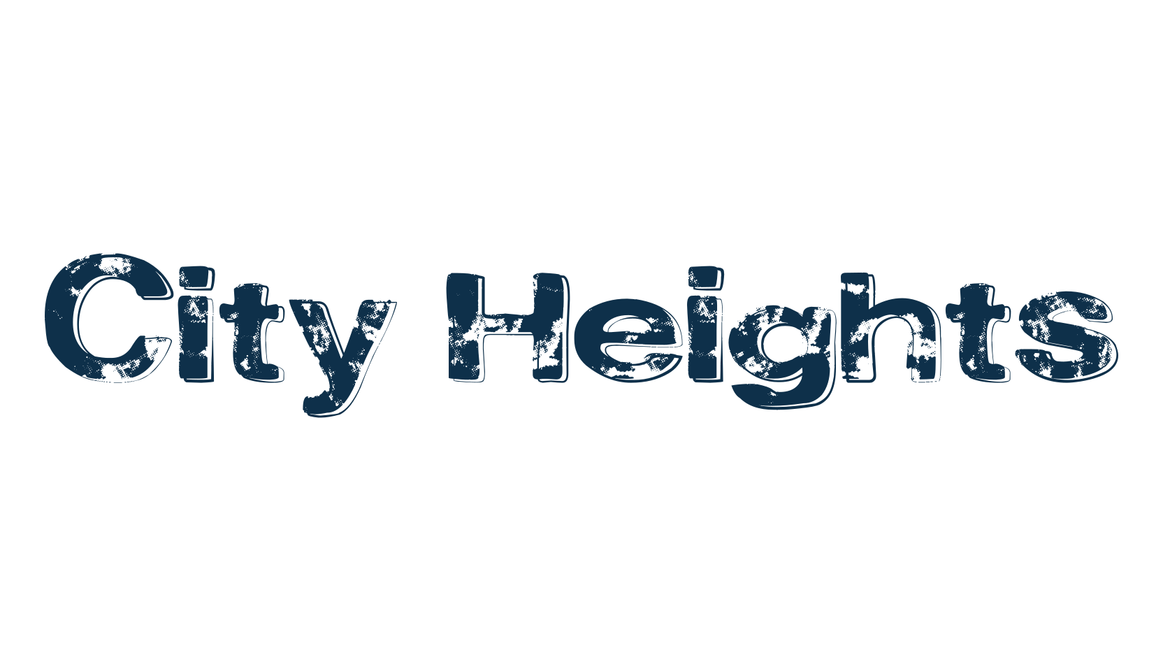 City Heights, fancy eroded decorative font preview