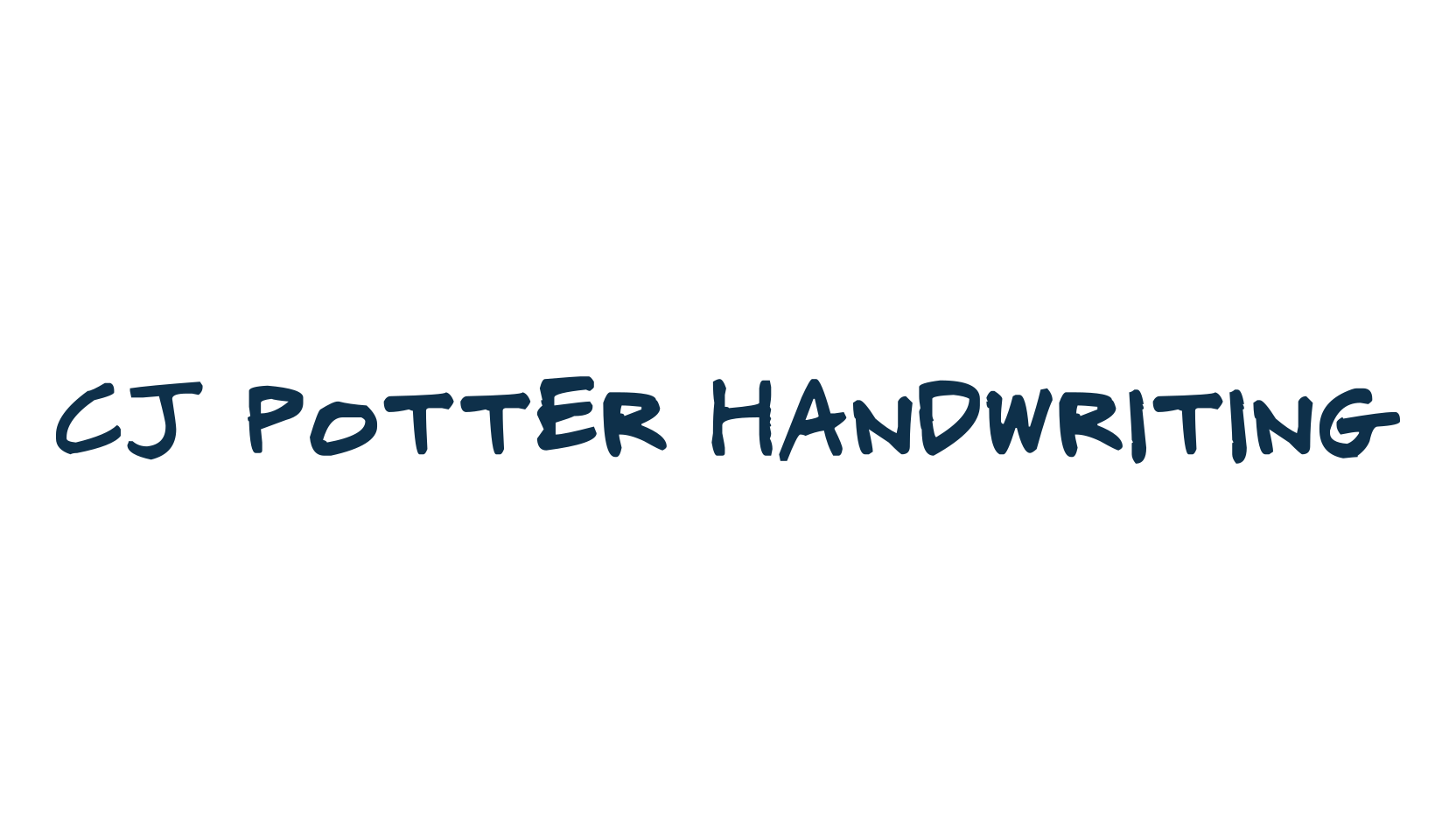 CJ Potter Handwriting, script handwritten fancy decorative calligraphy font preview