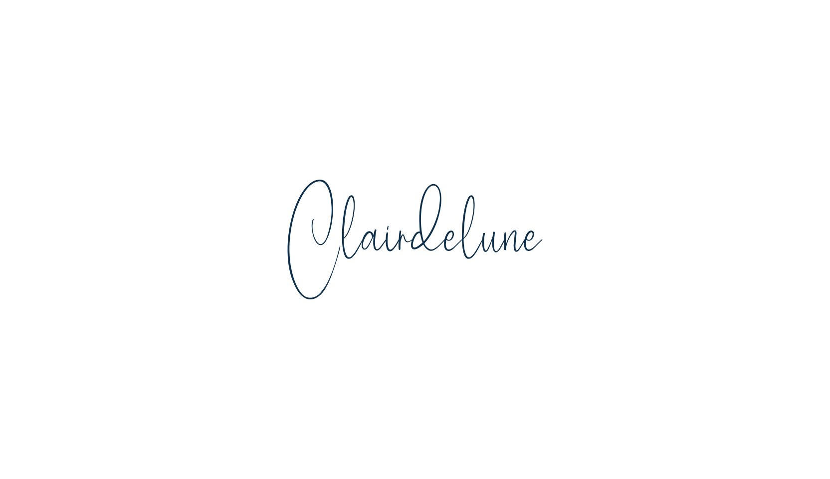 Clairdelune, handwriting font preview