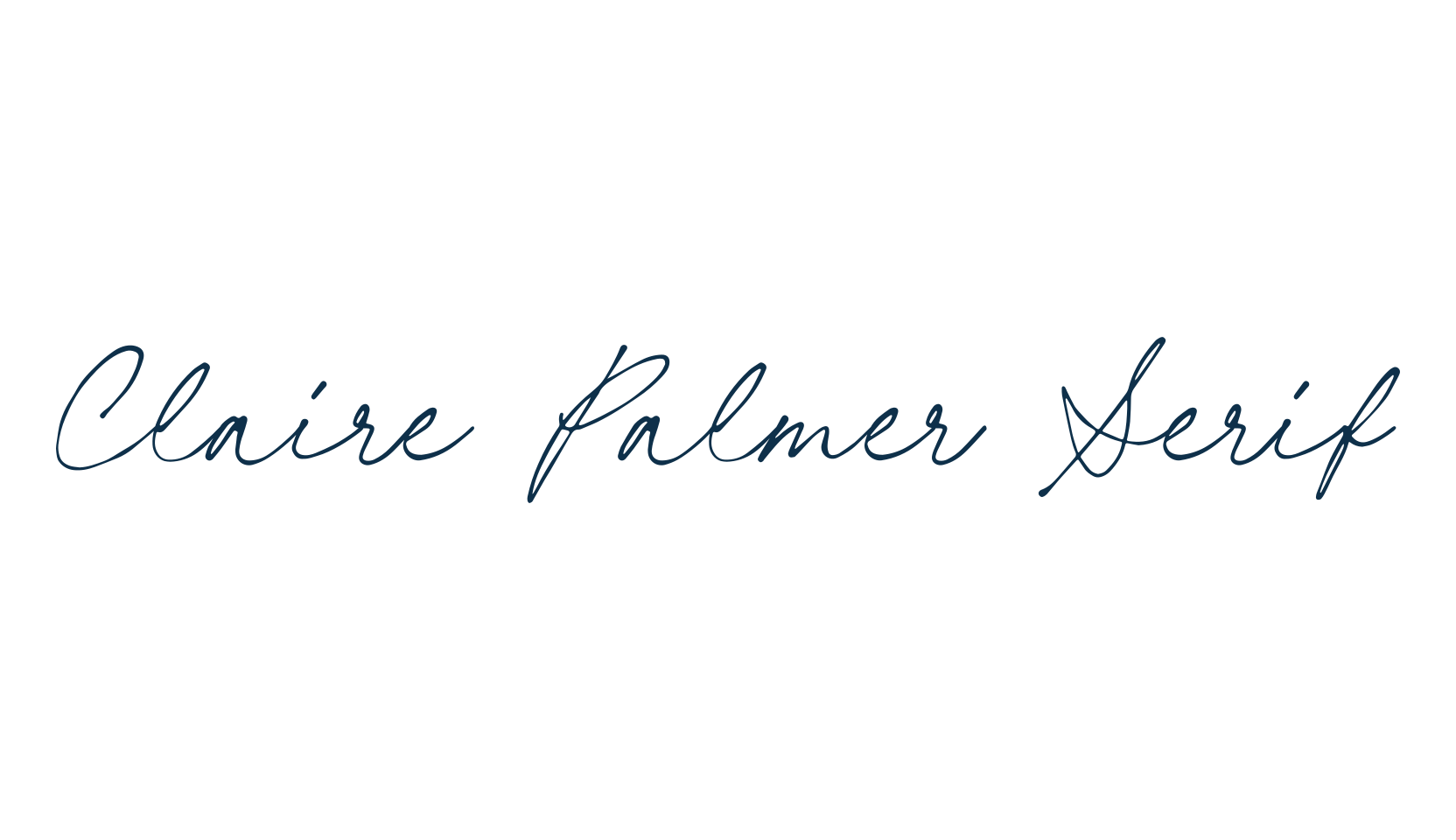 Claire Palmer Serif, basic serif font preview