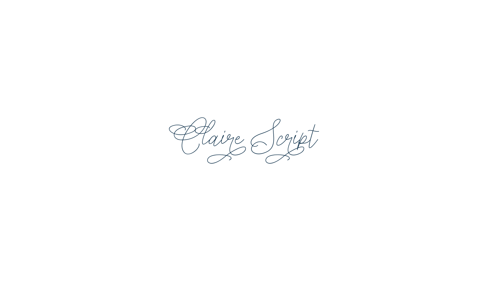 Claire Script, calligraphy font preview