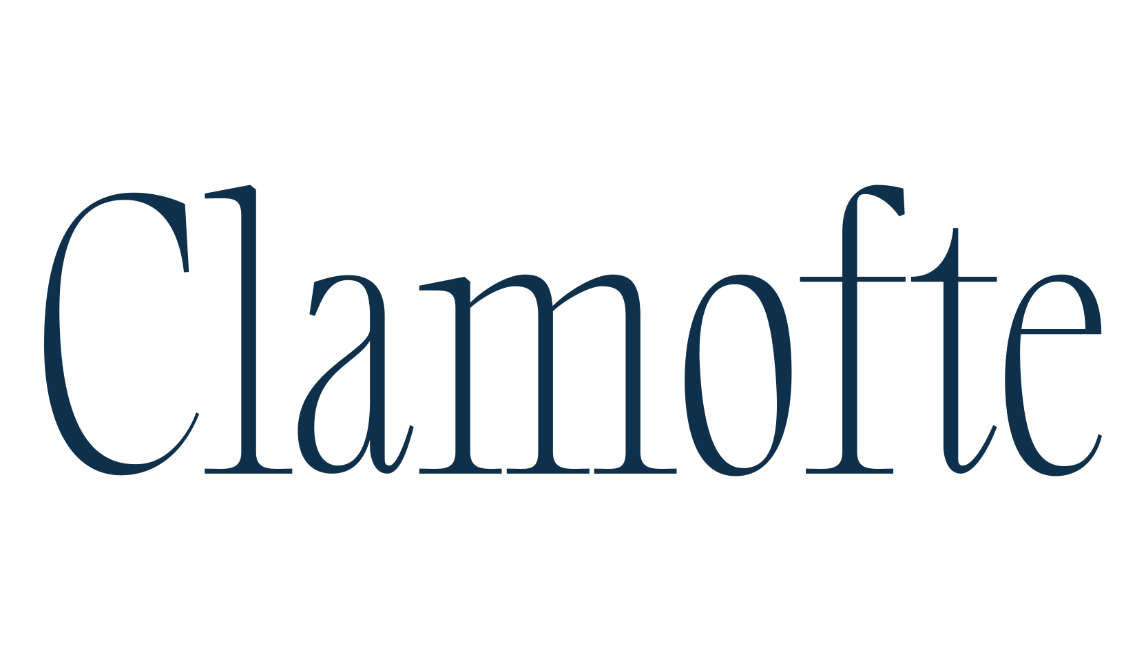 Clamofte, basic serif font preview