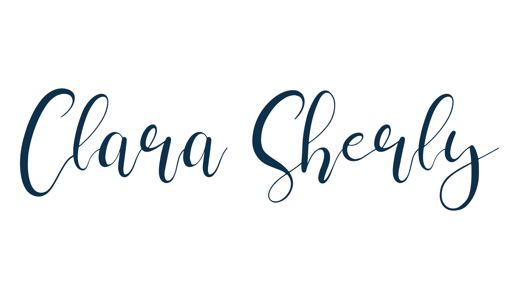 Clara Sherly, script calligraphy fancy decorative font preview