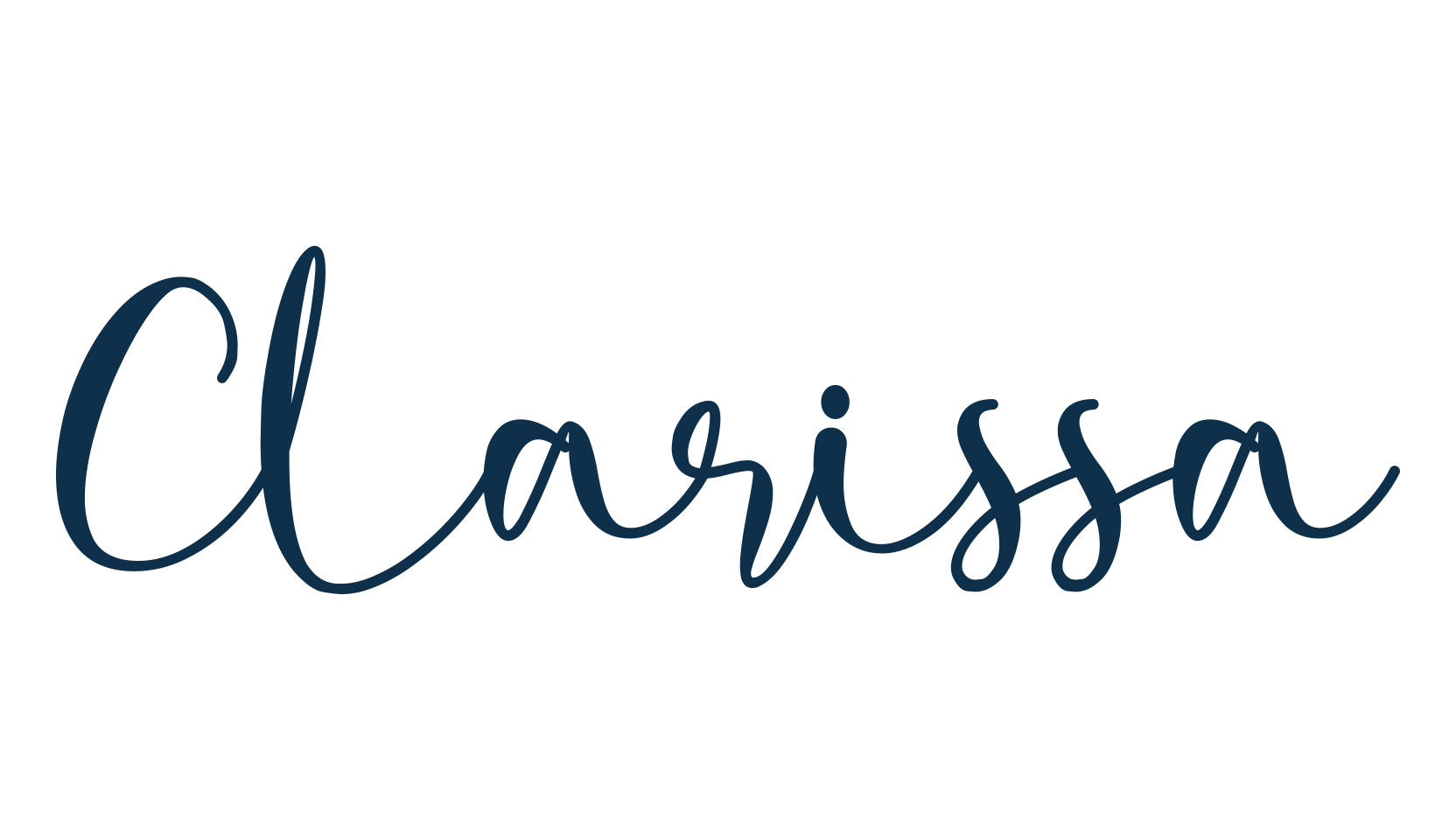 Clarissa, handwriting font preview