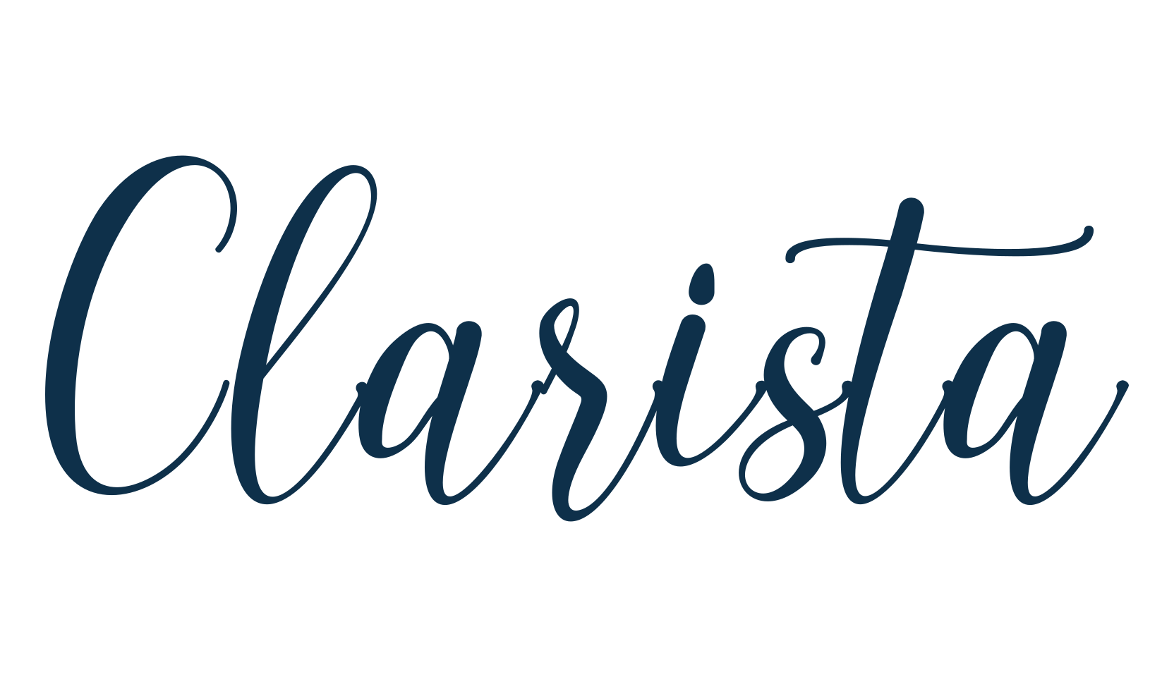 Clarista, handwriting font preview