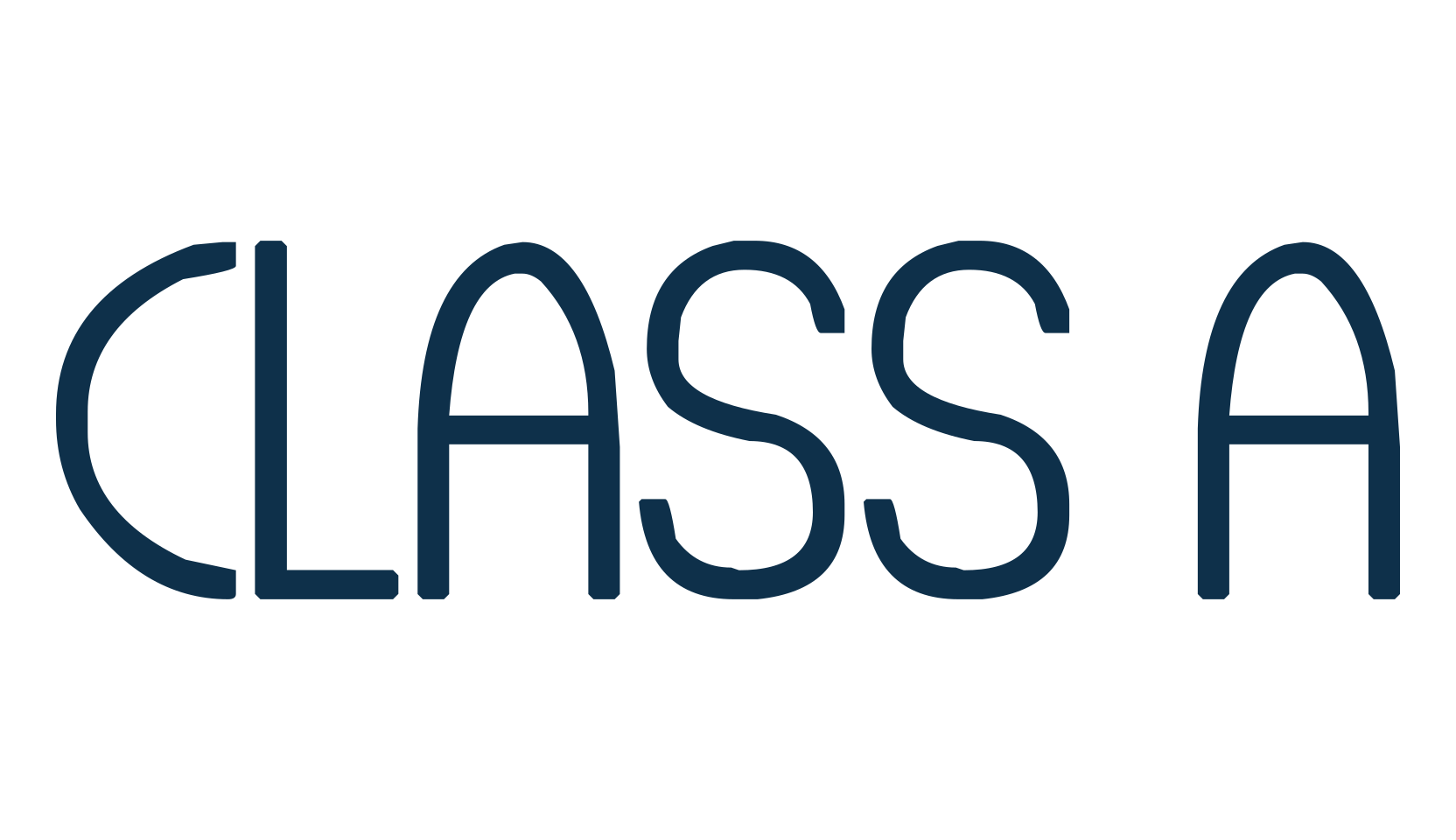 Class A, basic sans serif font preview