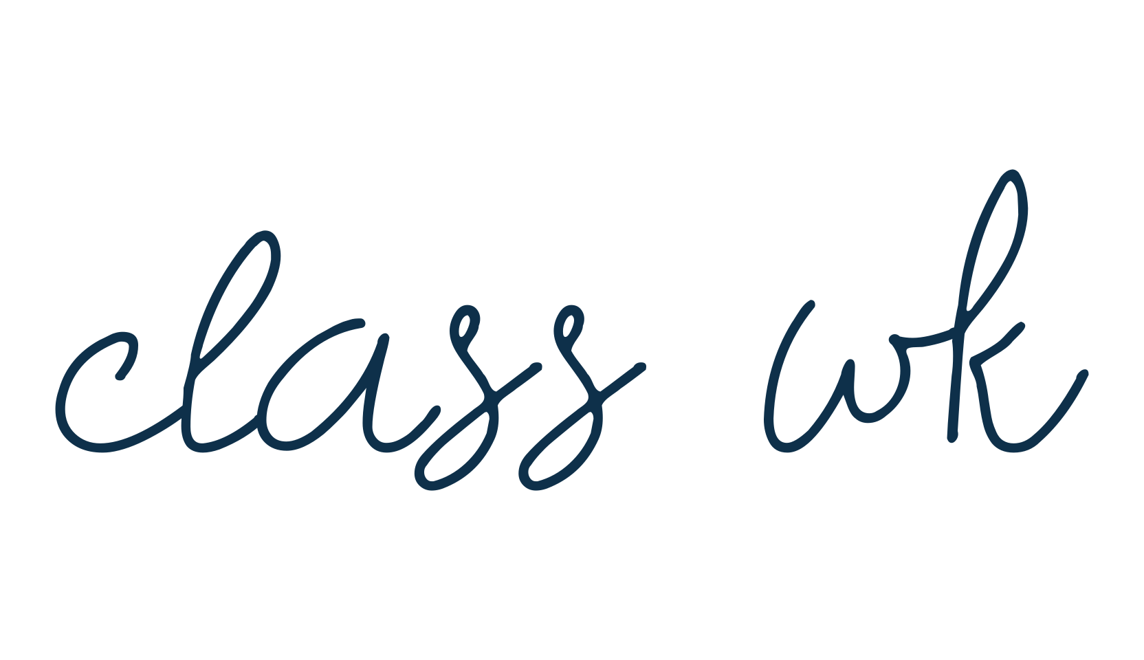 Class Wk, handwriting font preview