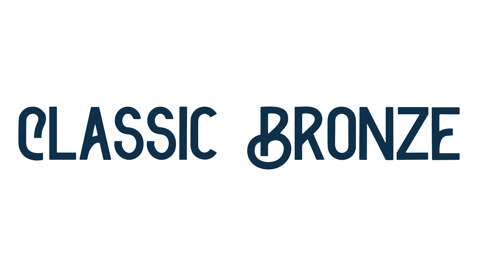 Classic Bronze, retro font preview