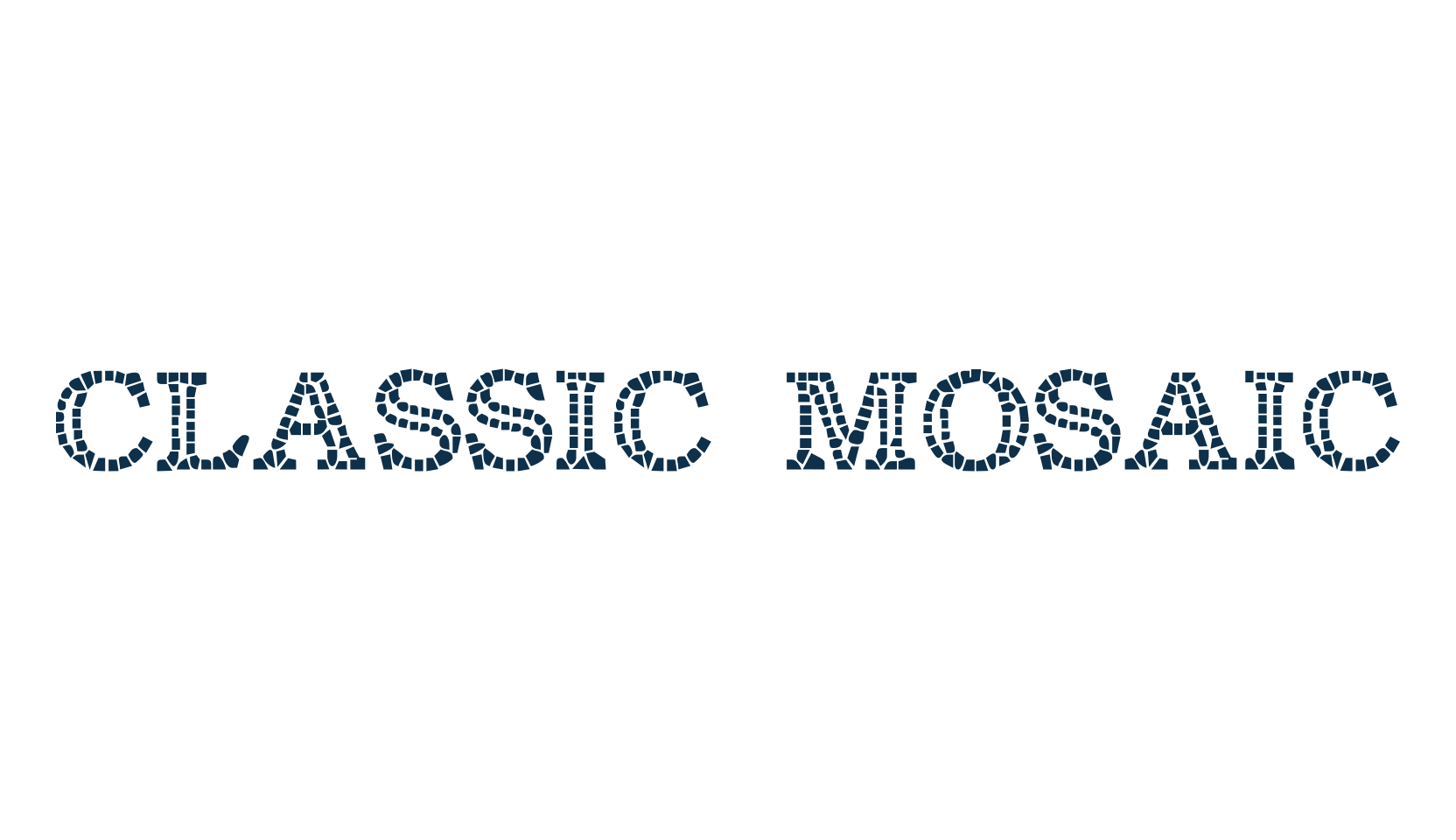 Classic Mosaic, fancy decorative font preview
