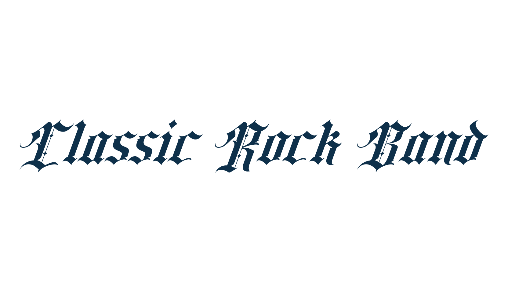 Classic Rock Band, gothic medieval font preview