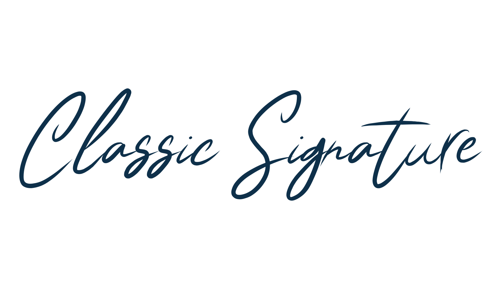 Classic Signature, handwriting font preview