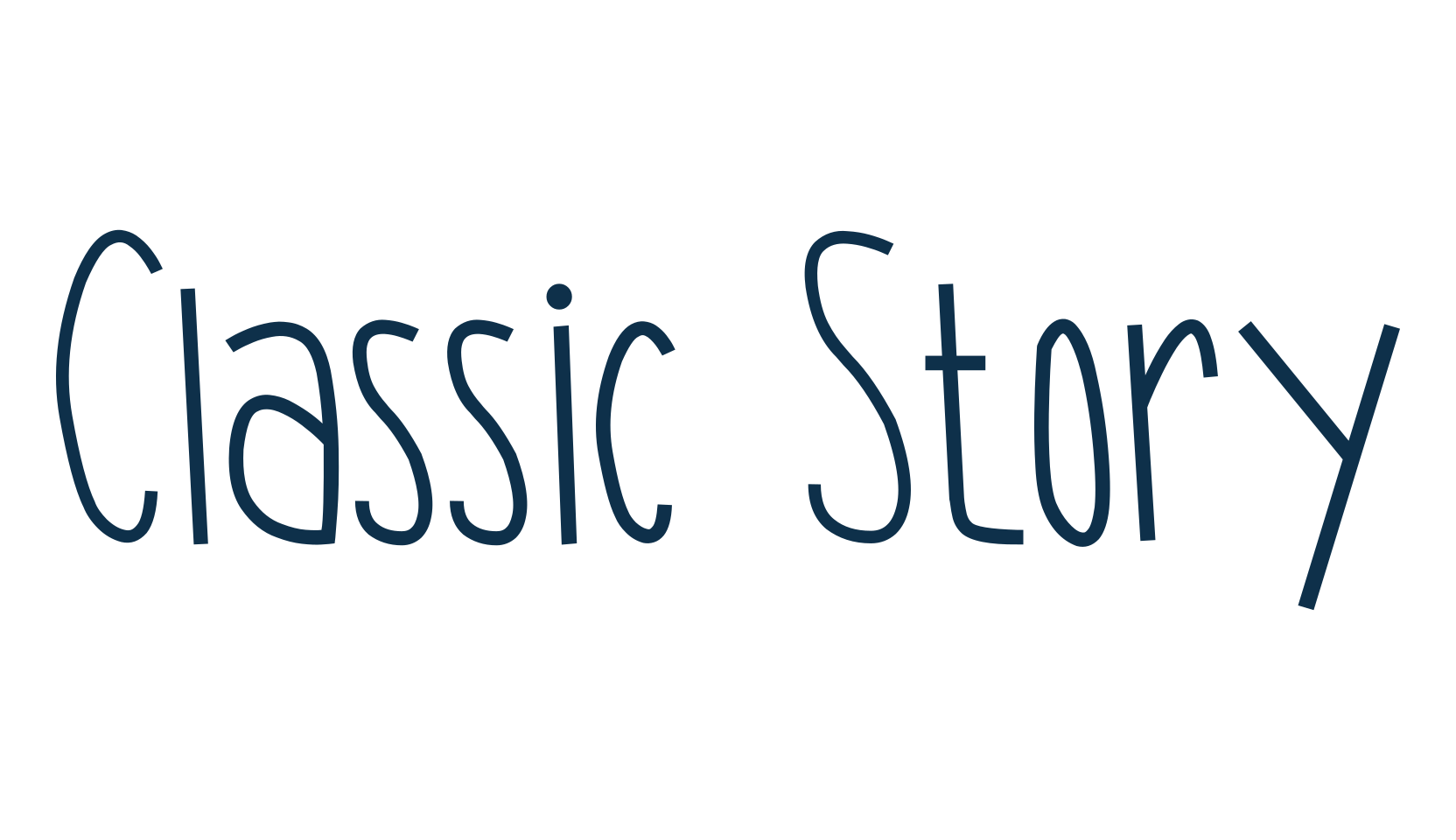 Classic Story, handwriting font preview