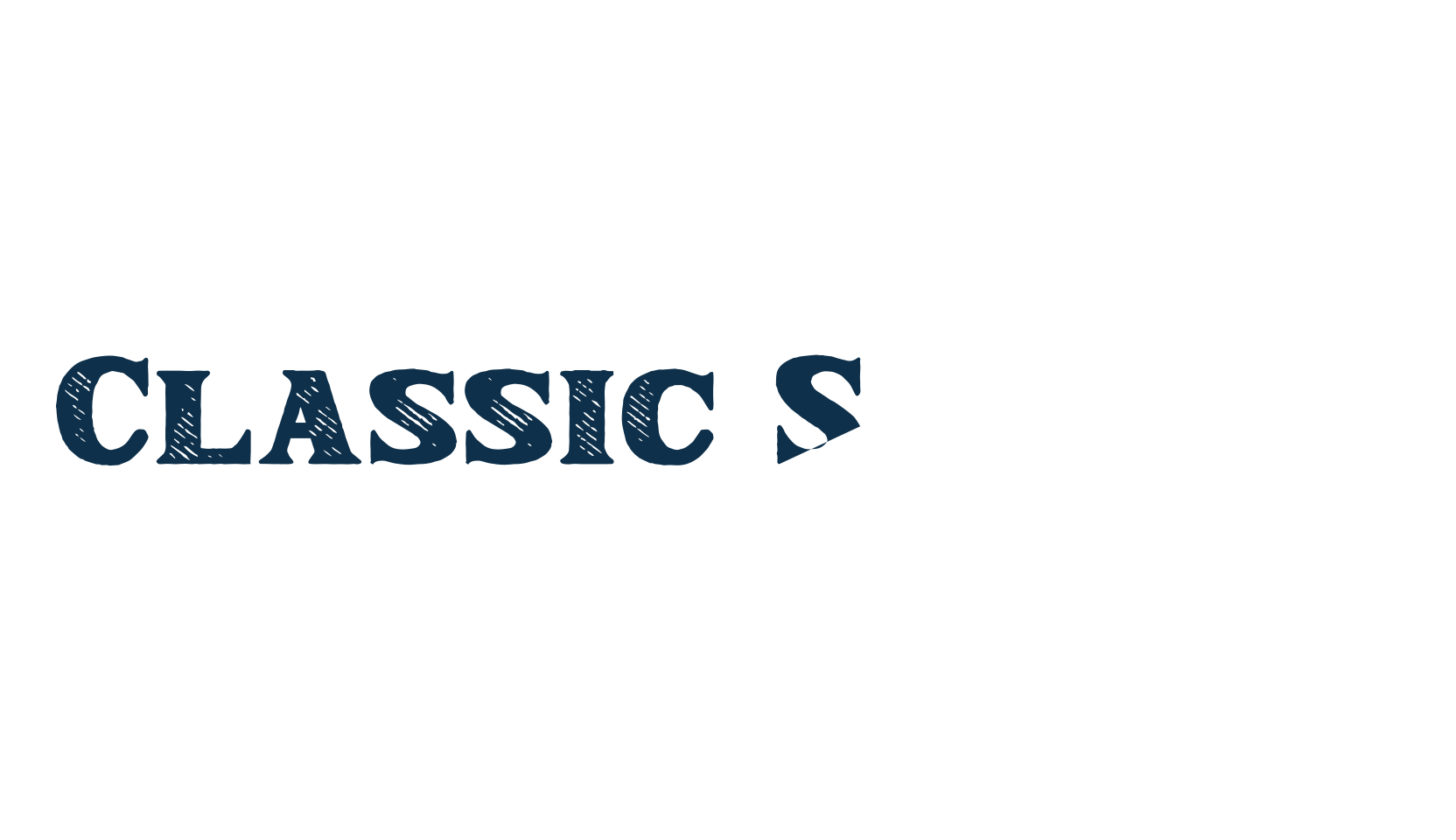 Classic Stroke, fancy retro decorative font preview