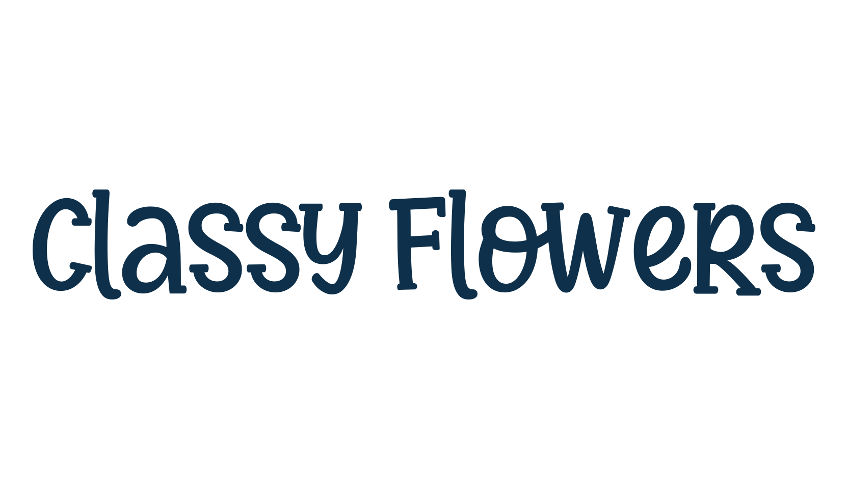 Classy Flowers, fancy cartoon decorative font preview