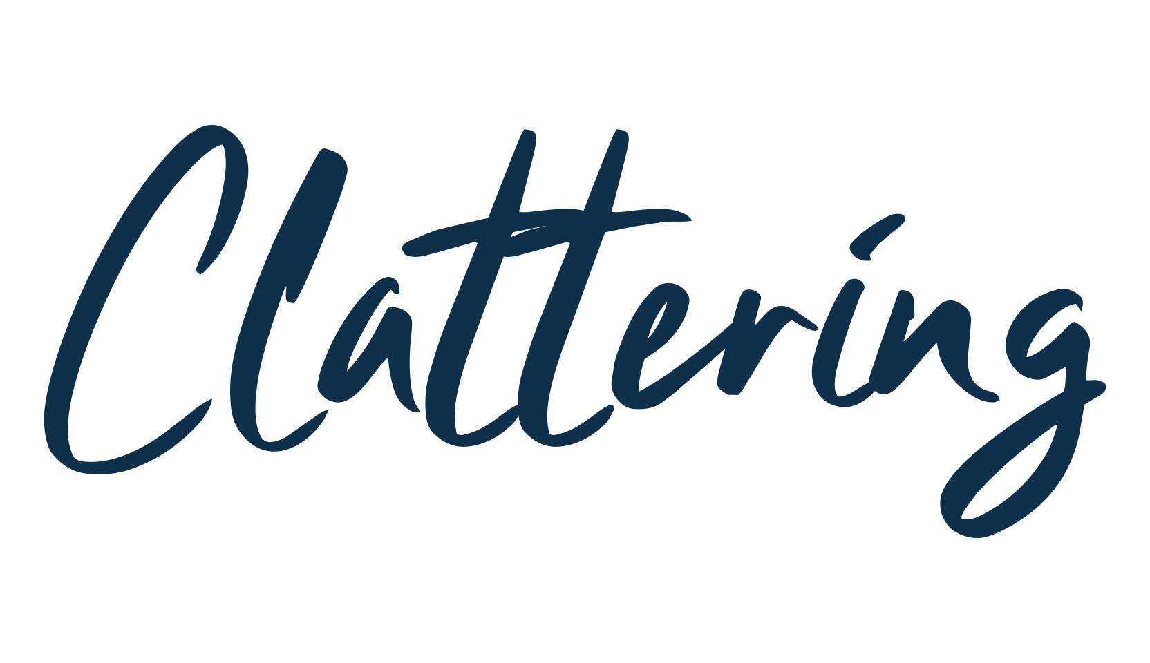 Clattering, handwriting font preview