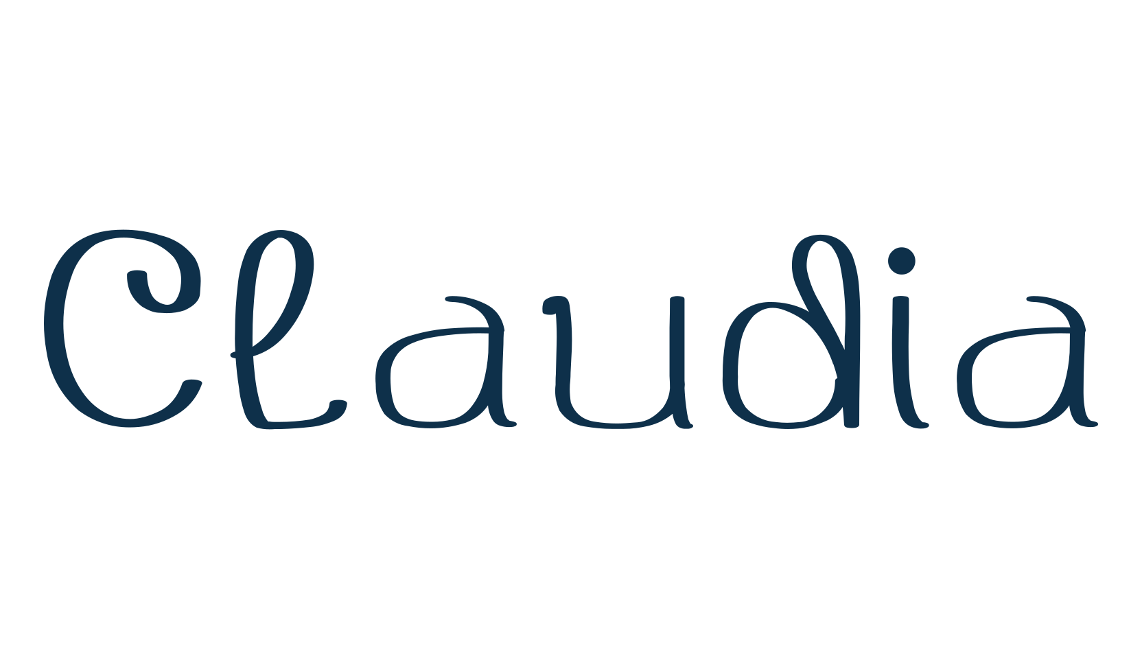 Claudia (claudia-3), fancy various decorative script calligraphy font preview