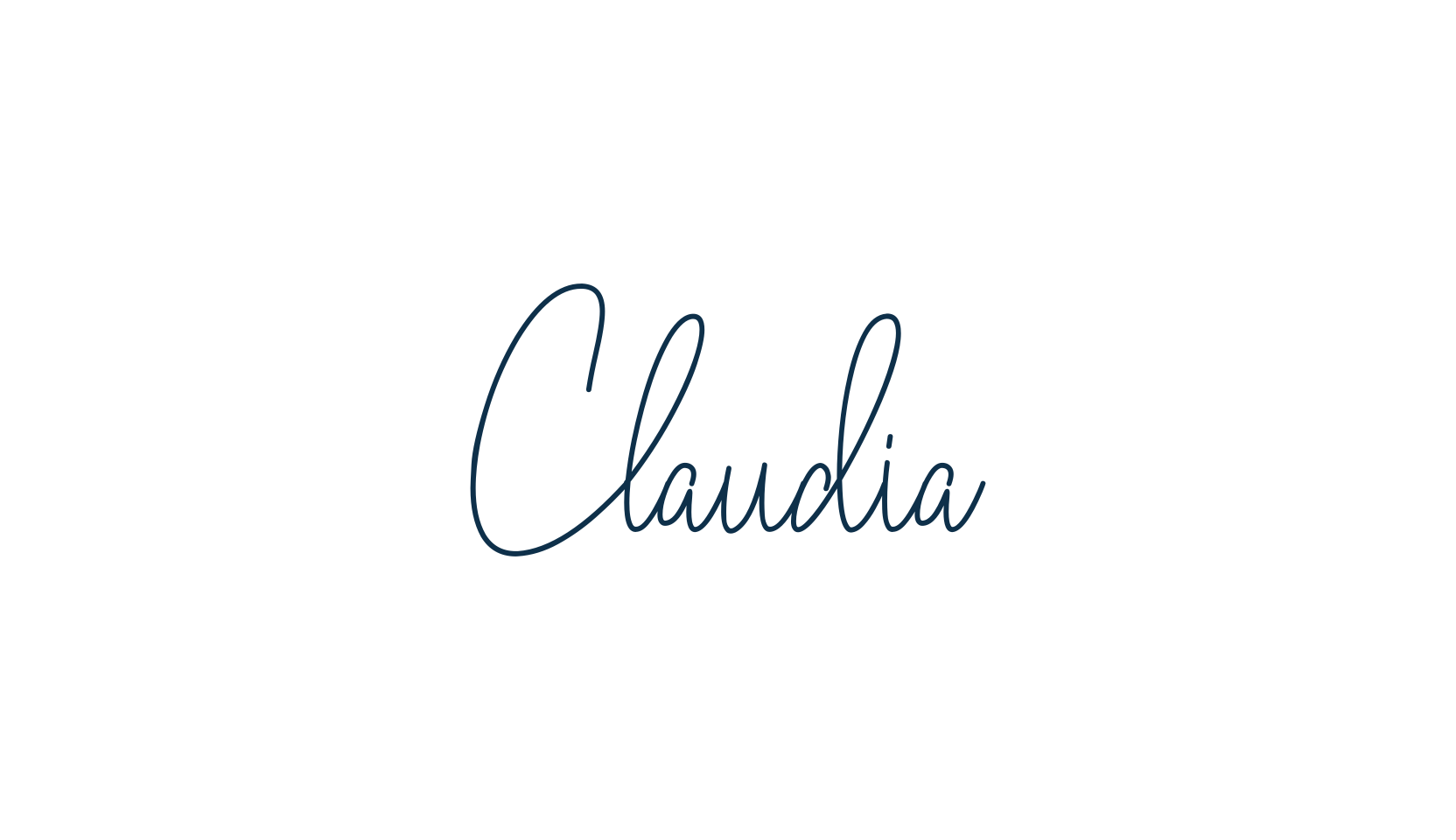 Claudia (claudia-4), handwriting font preview