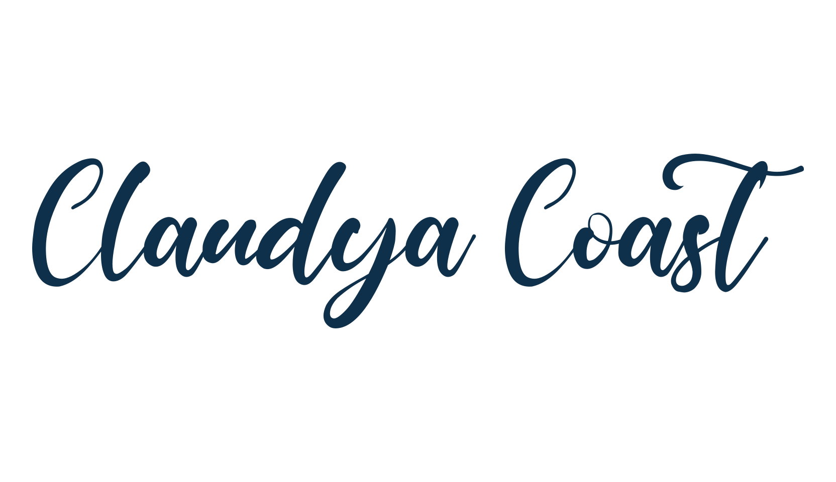 Claudya Coast, handwriting font preview