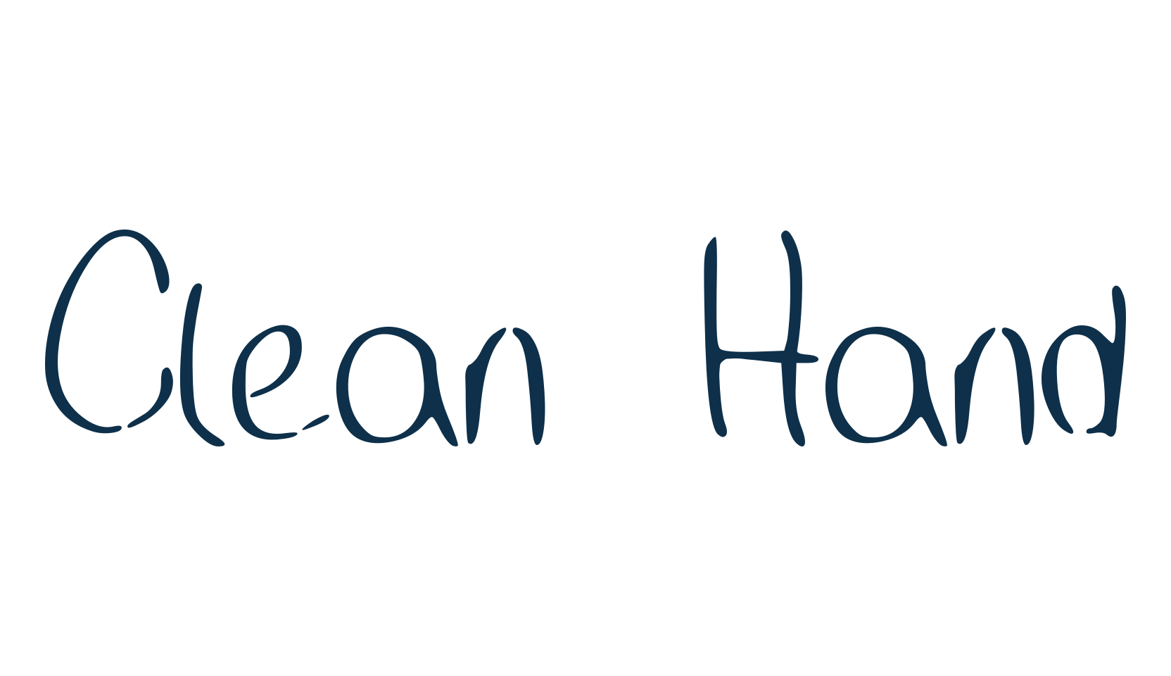 Clean Hand, script handwritten fancy decorative calligraphy font preview