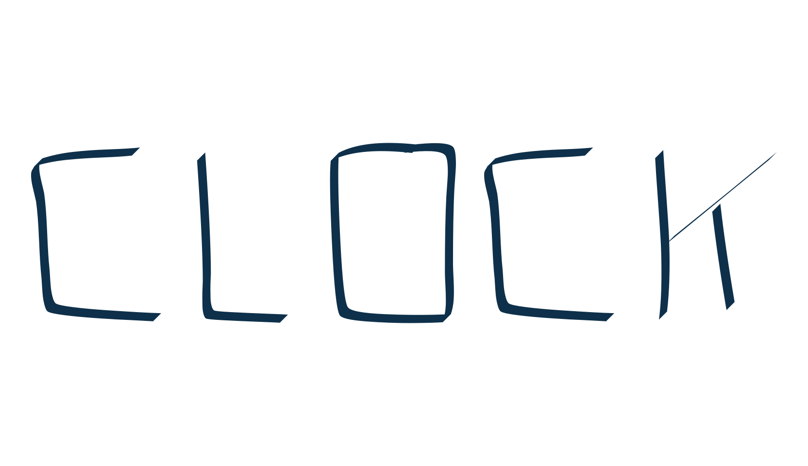 Clock, script handwritten fancy decorative calligraphy font preview