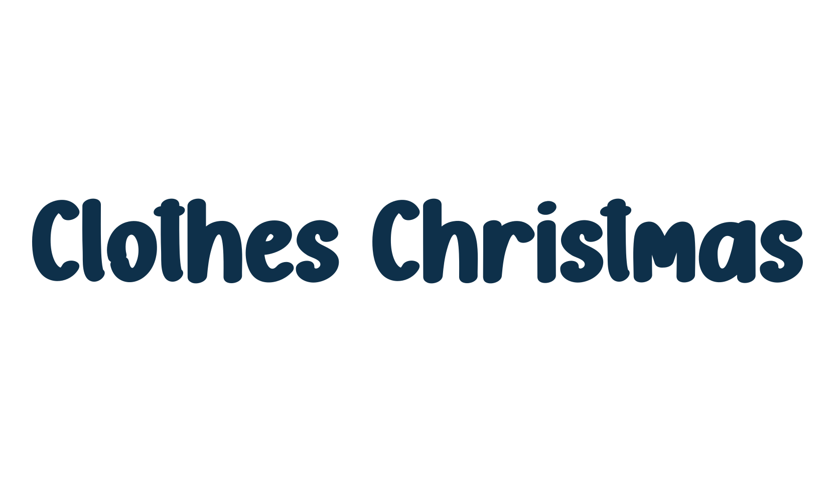 Clothes Christmas, fancy decorative font preview