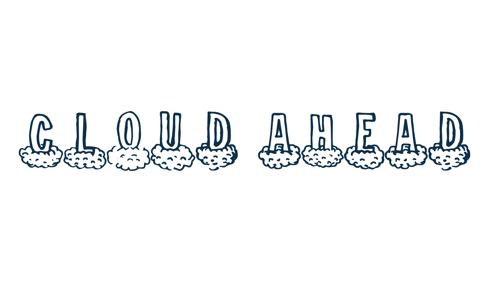 Cloud Ahead, fancy decorative font preview