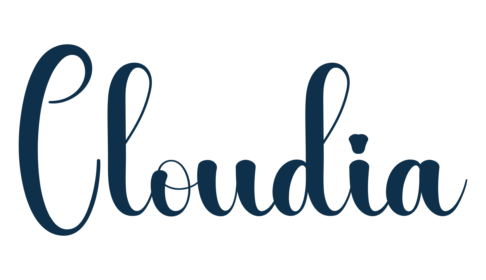 Cloudia, fancy decorative font preview