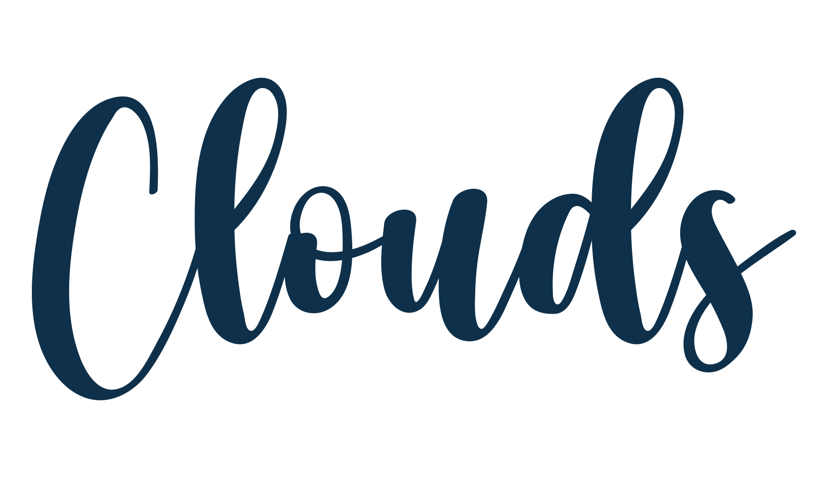 Clouds (clouds-2), fancy various decorative script calligraphy font preview