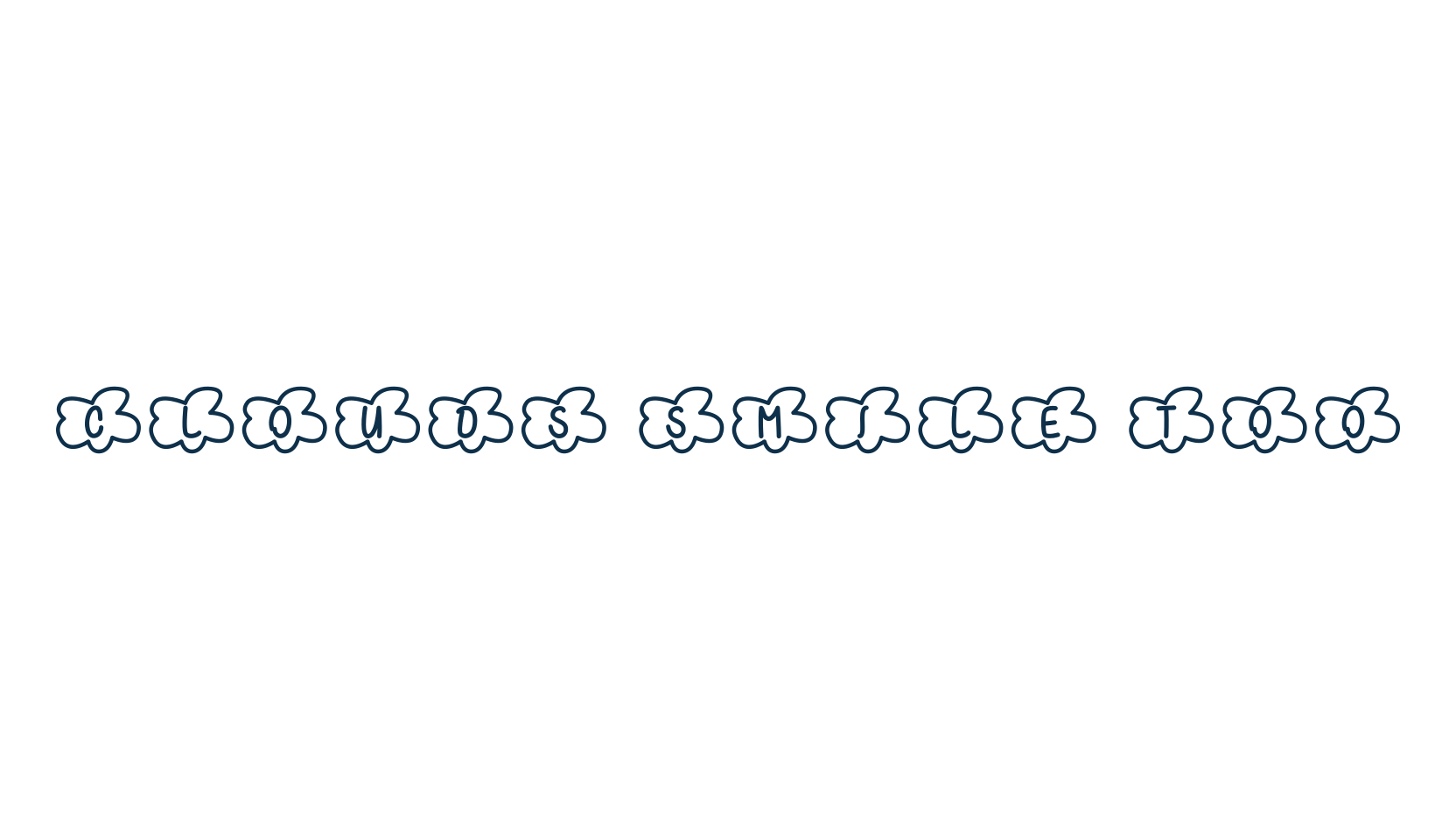 Clouds Smile Too, decorative font preview