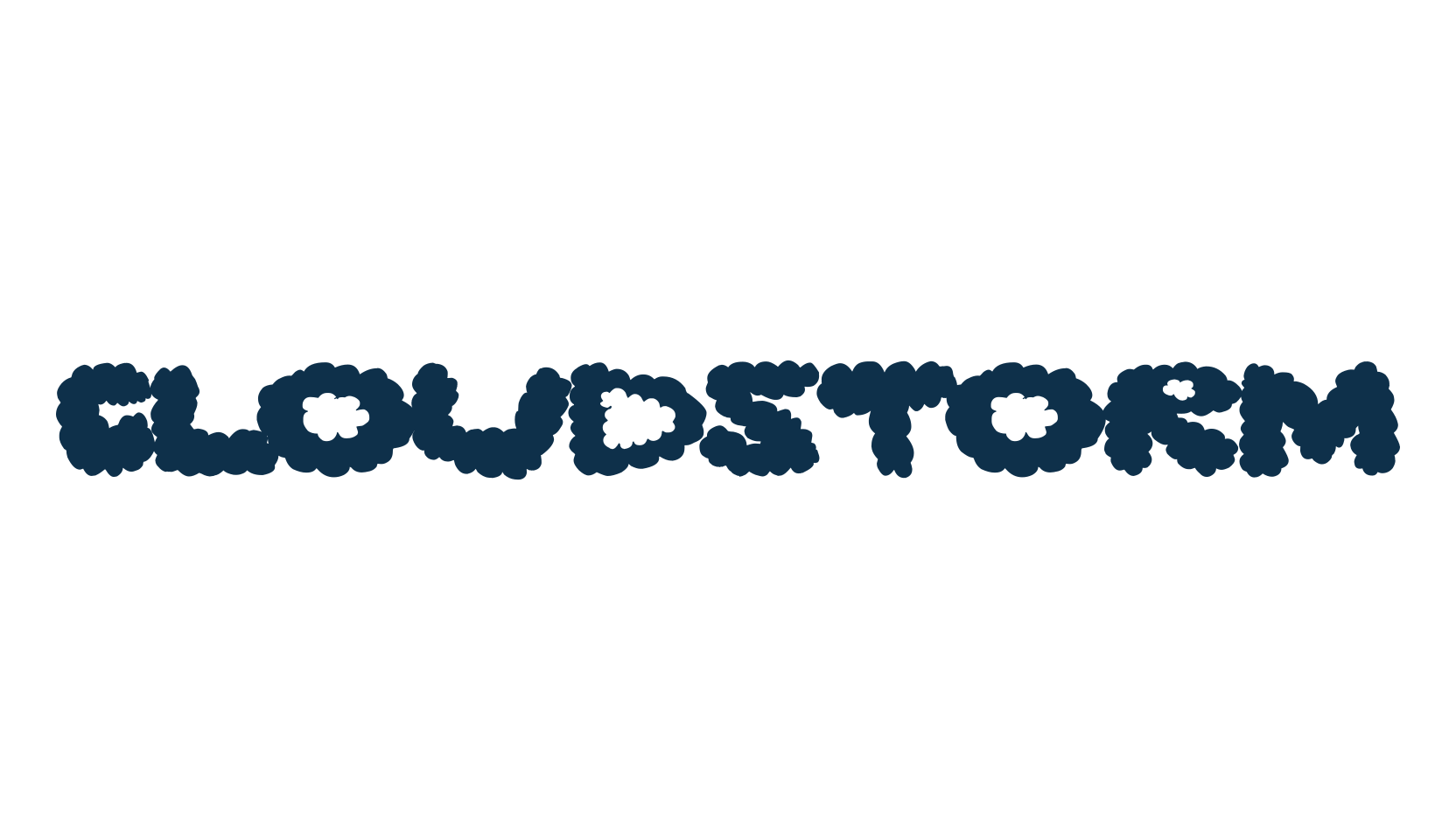 Cloudstorm, fancy cartoon decorative font preview