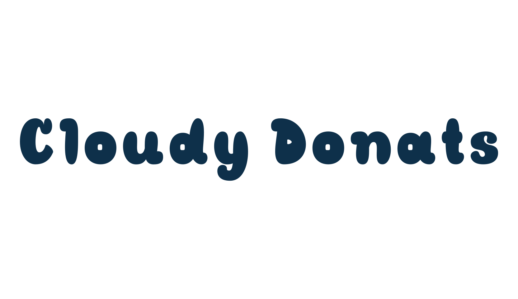 Cloudy Donats, cartoon font preview