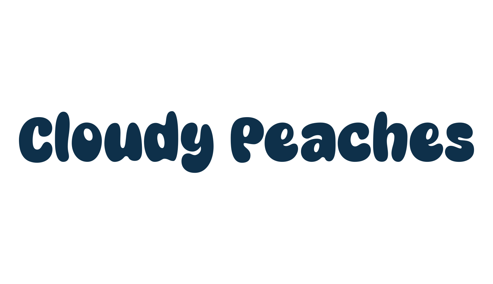 Cloudy Peaches, cartoon font preview
