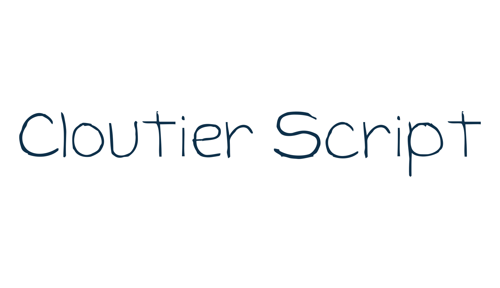 Cloutier Script, script handwritten fancy decorative calligraphy font preview