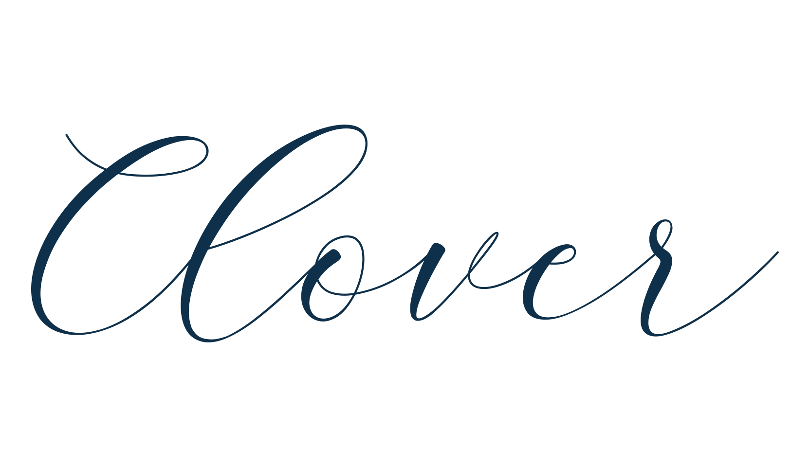Clover, script calligraphy fancy decorative font preview