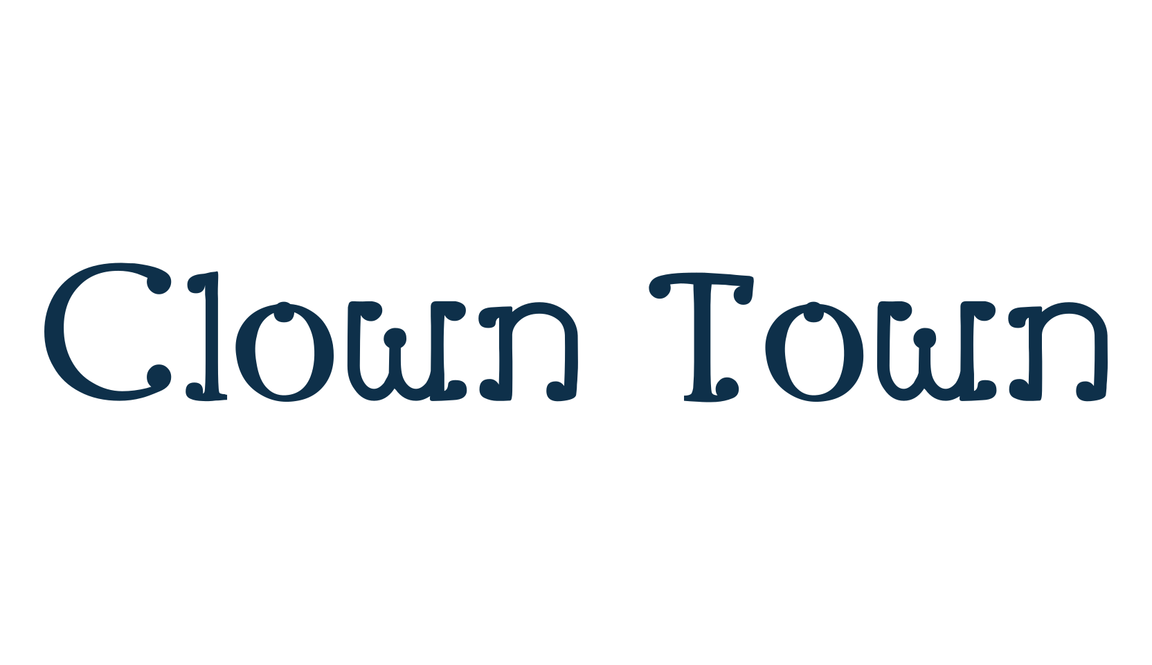 Clown Town, various font preview