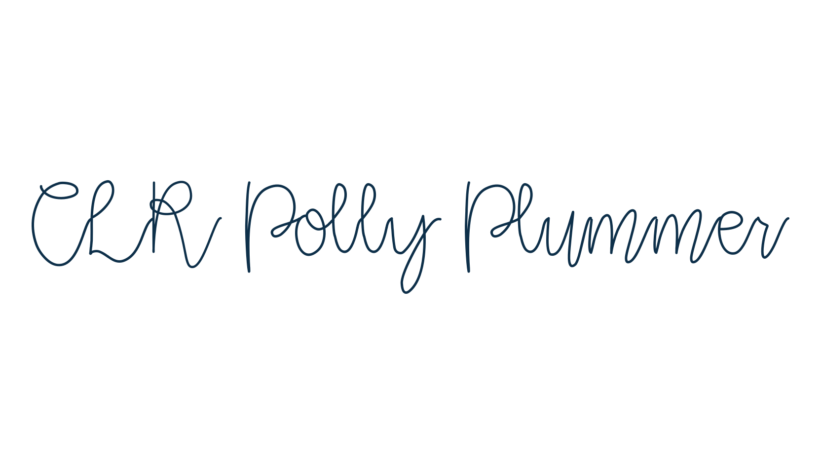 CLR Polly Plummer, script handwritten fancy decorative calligraphy font preview