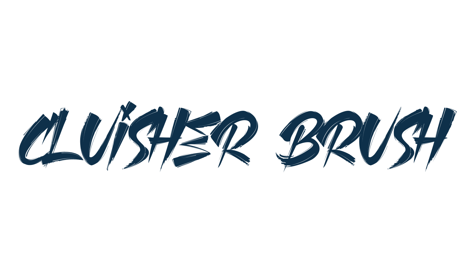 Cluisher Brush, graffiti font preview