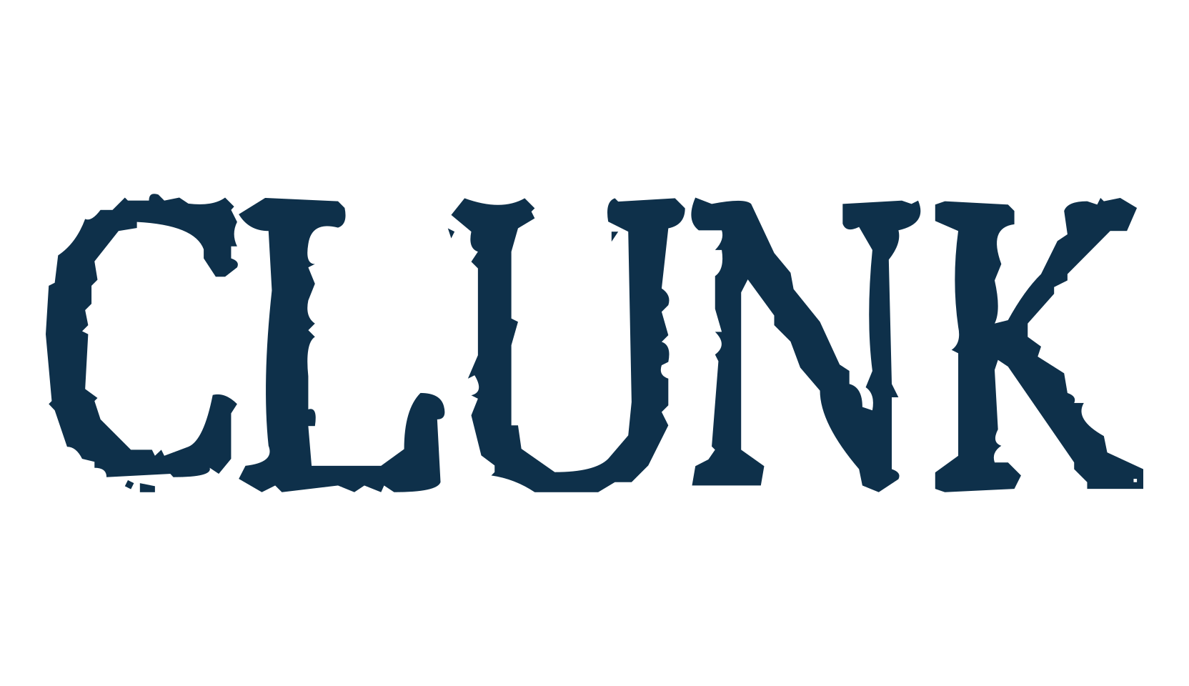 Clunk, eroded font preview