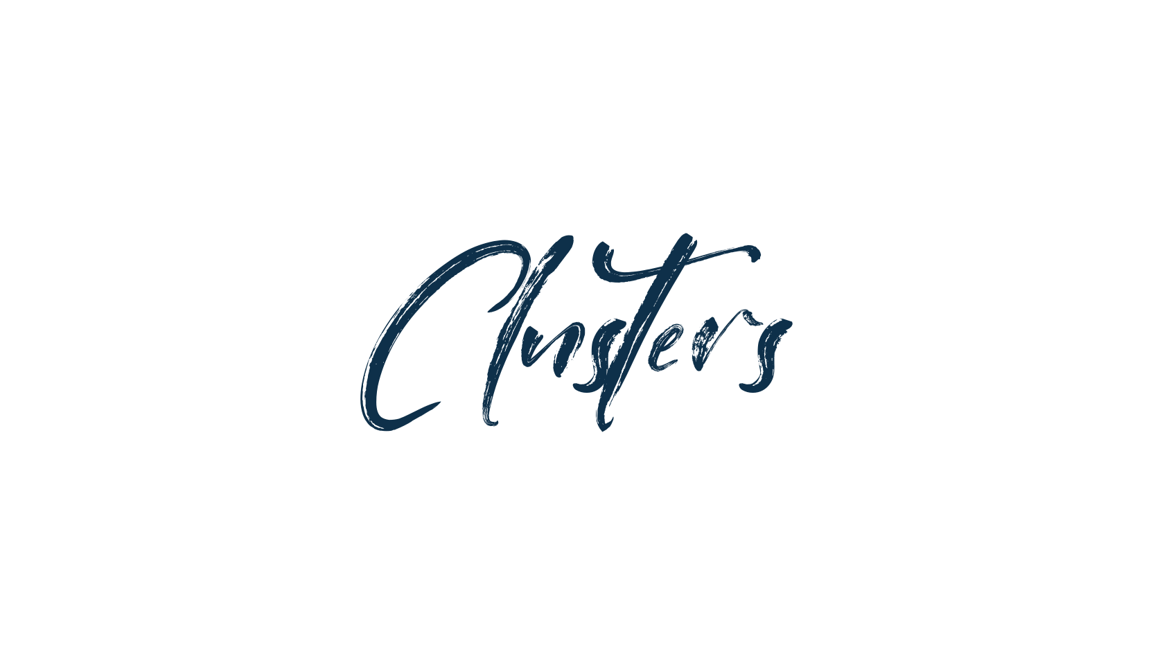 Clusters, script brush fancy decorative calligraphy font preview