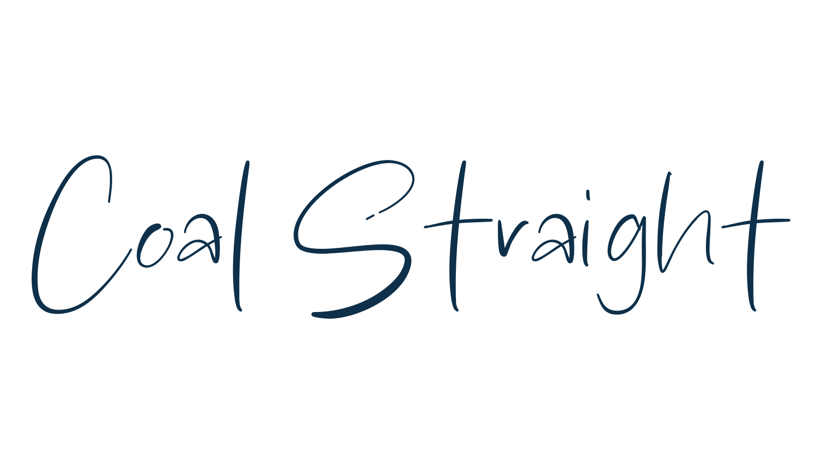 Coal Straight, handwriting font preview