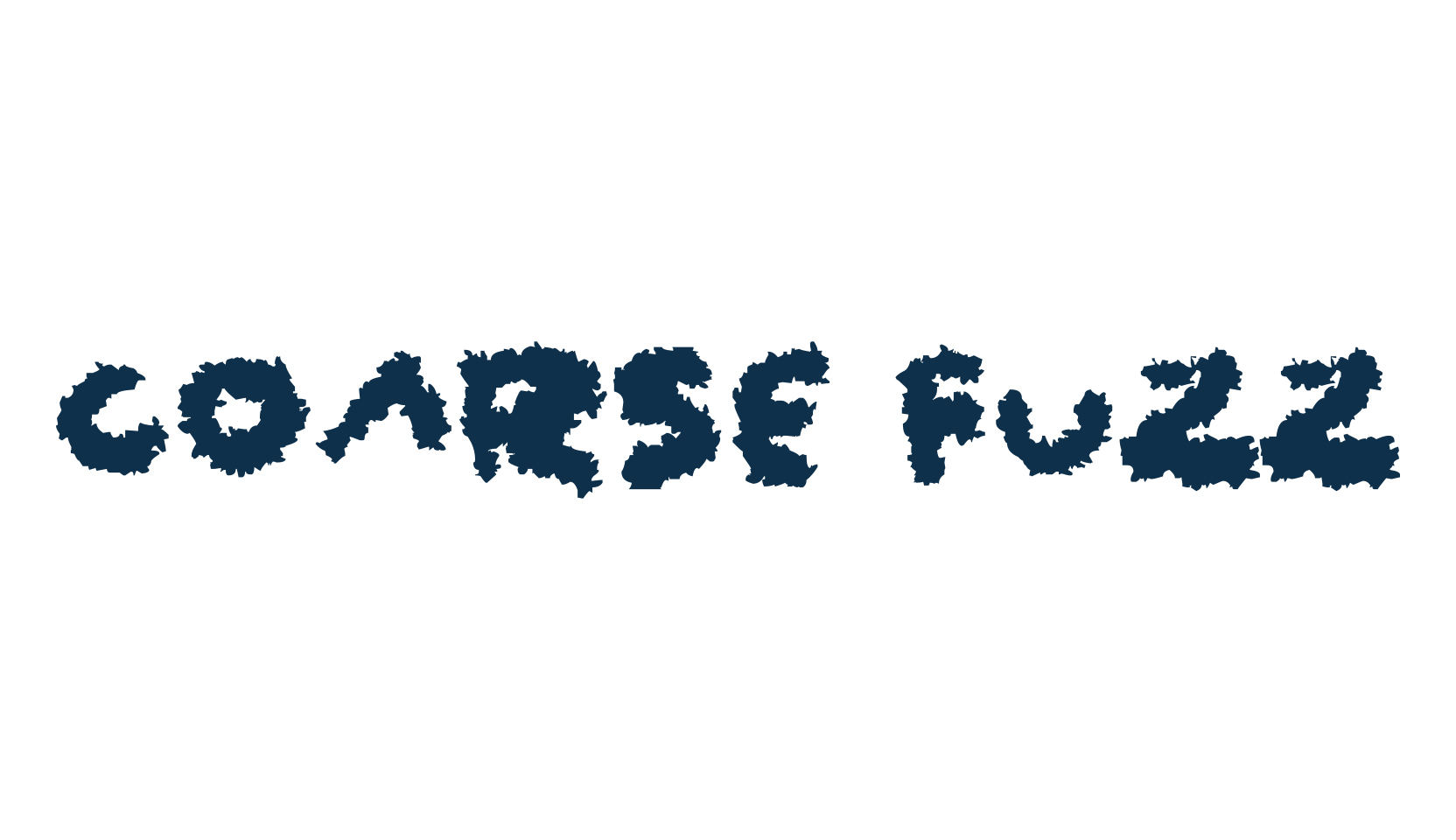 Coarse Fuzz, script trash fancy decorative calligraphy font preview