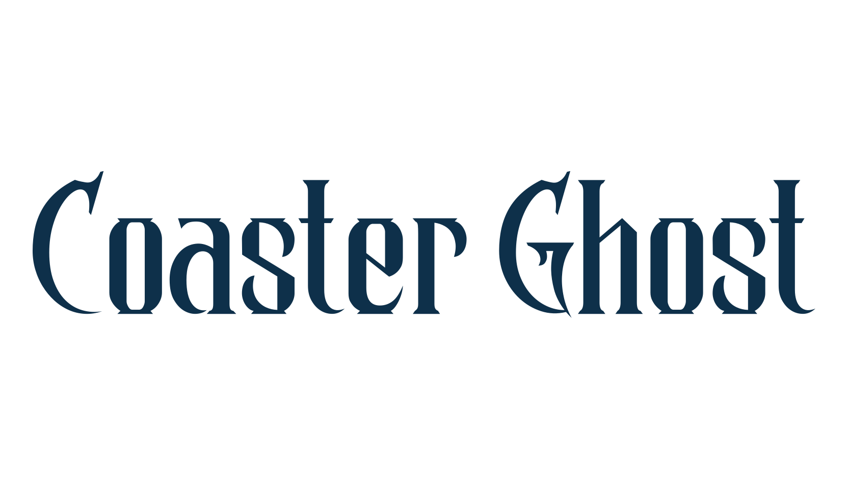 Coaster Ghost, gothic modern font preview