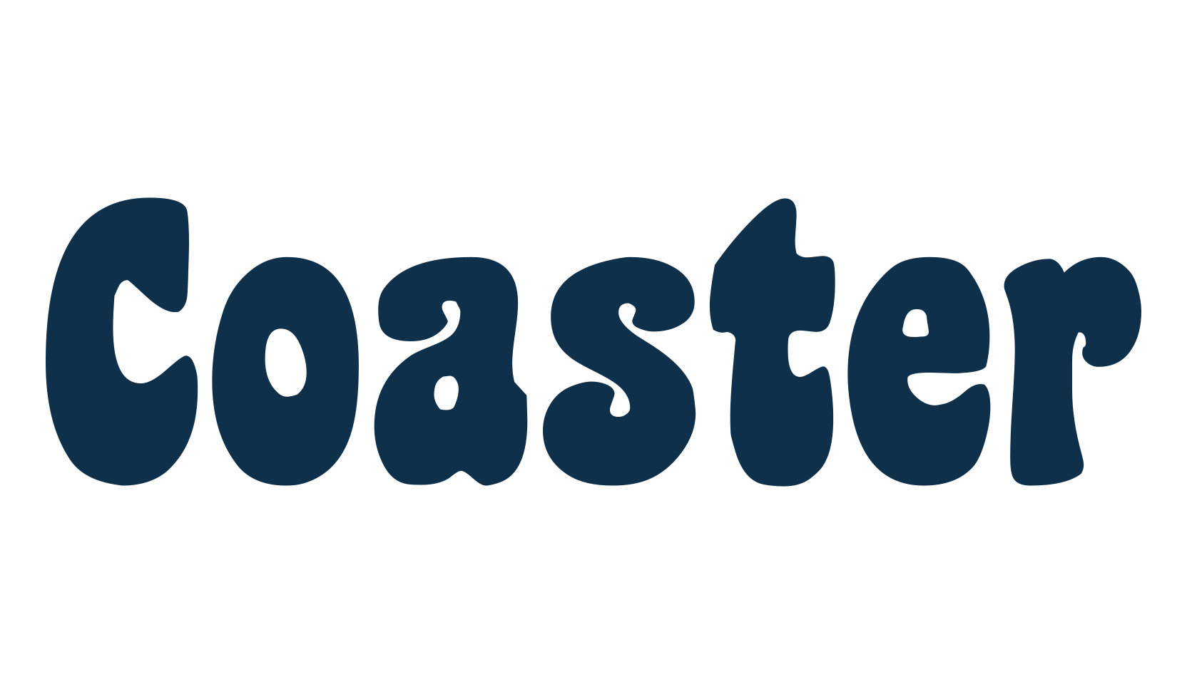 Coaster, fancy groovy decorative font preview