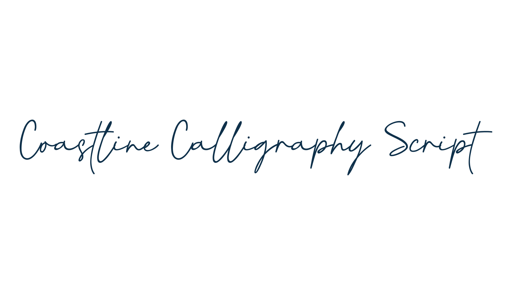 Coastline Calligraphy Script, script handwritten fancy decorative calligraphy font preview