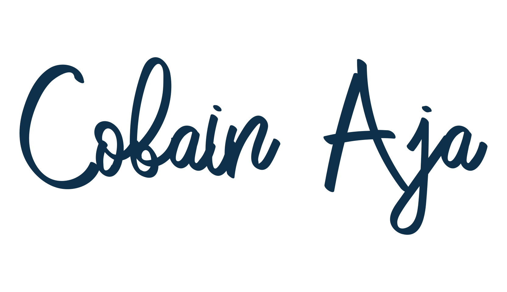 Cobain Aja, script handwritten fancy decorative calligraphy font preview